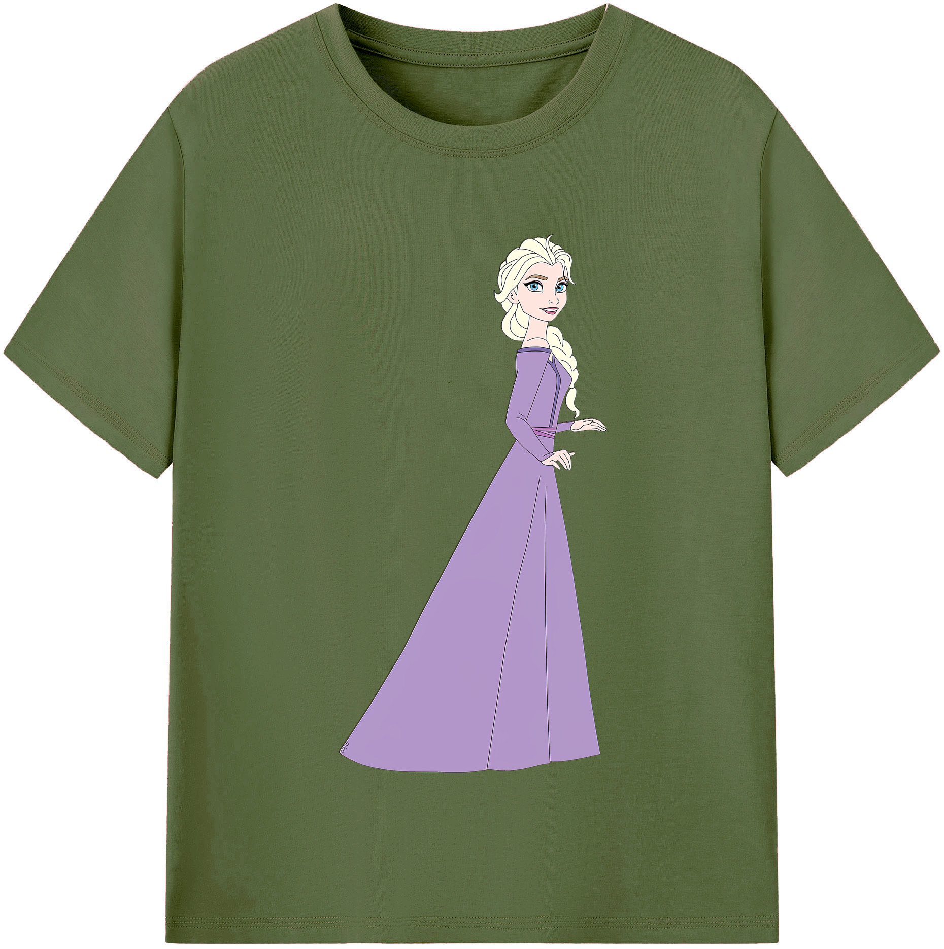 （画像用） アナと雪の女王 アンナ エルサ Frozen Anna Elsa 綿100％半袖Tシャツ（フロントプリント）